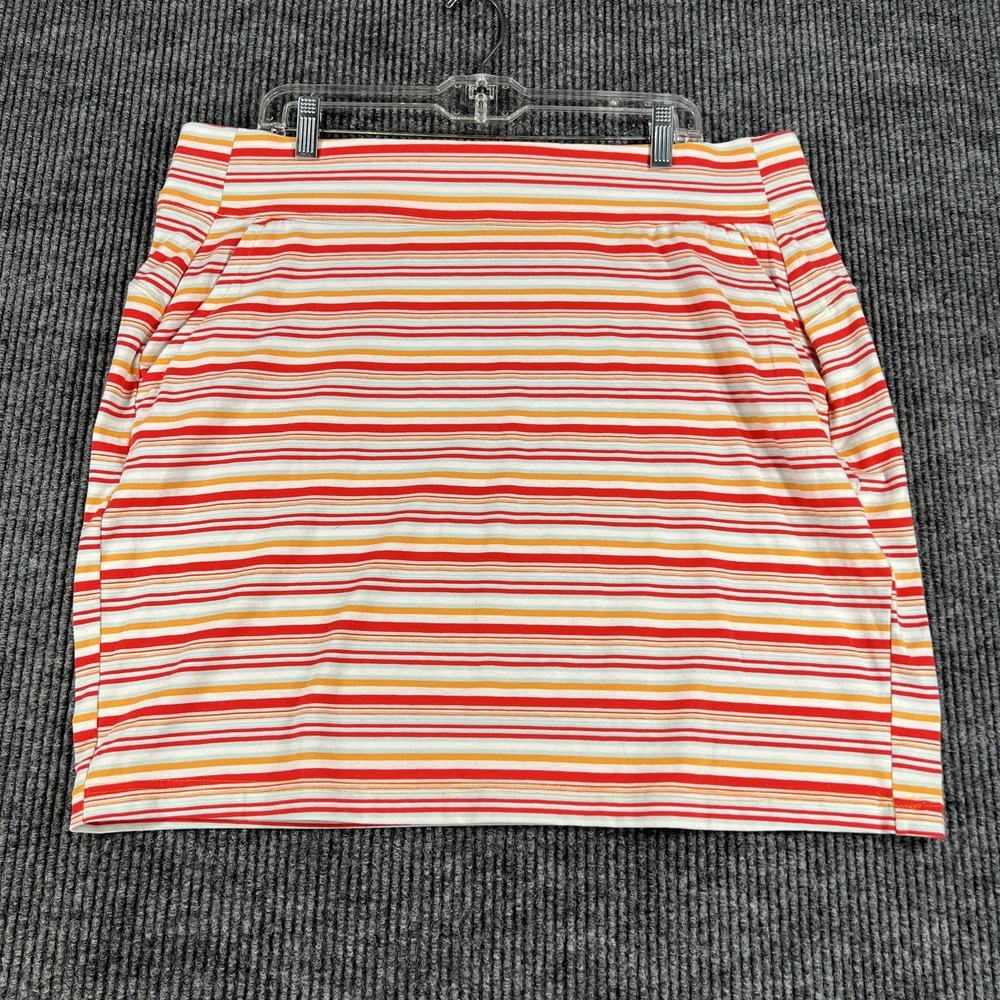 Columbia Skirt Womens XL Striped Stretch Pockets Casual Summer Activewear